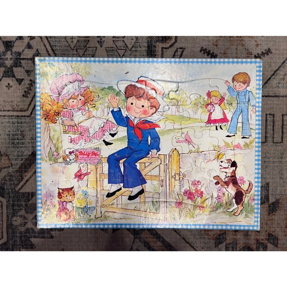 Vintage Jaymar Polly Pal The Gingham Gal Tray Puzzles 1970s Lot Of 3 Complete